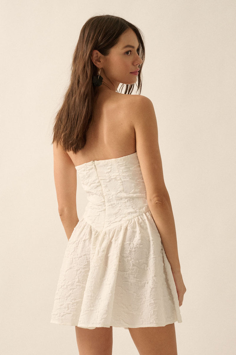 Woven Corset Mini Dress
