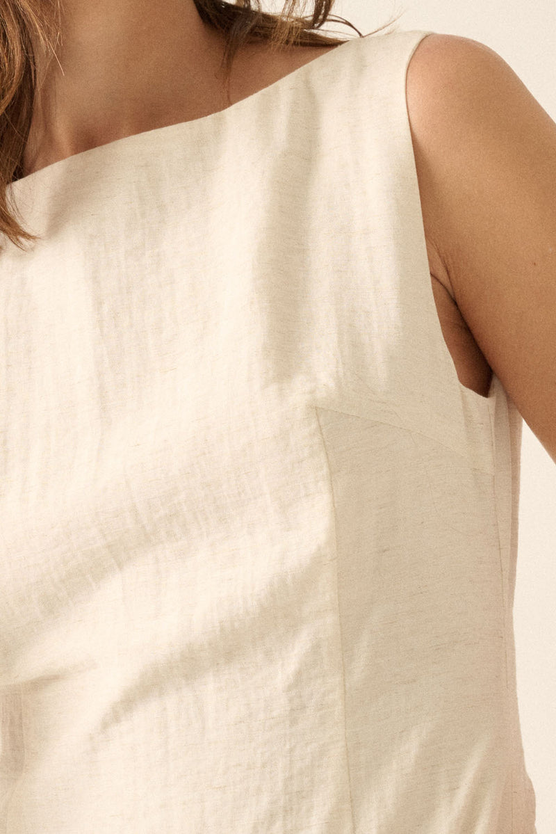 Drop-Waist Bubble Midi Dress