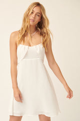 Draped Bodice Mini Dress