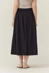 Smocked Waist Midi Skirt