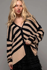 Cozy and Free Stripe Cardigan