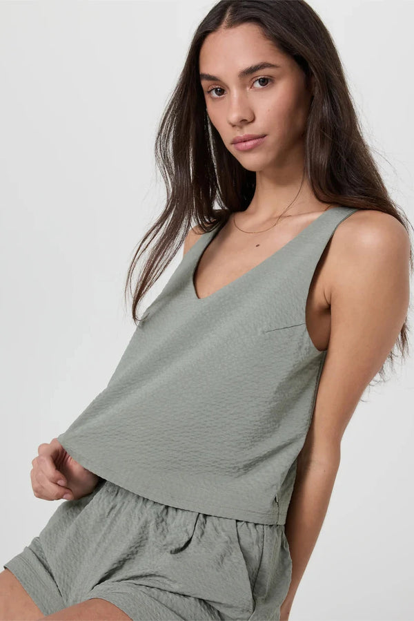 Villa Textured Crop Tank