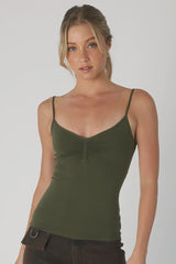 Jersey Shirred Cami