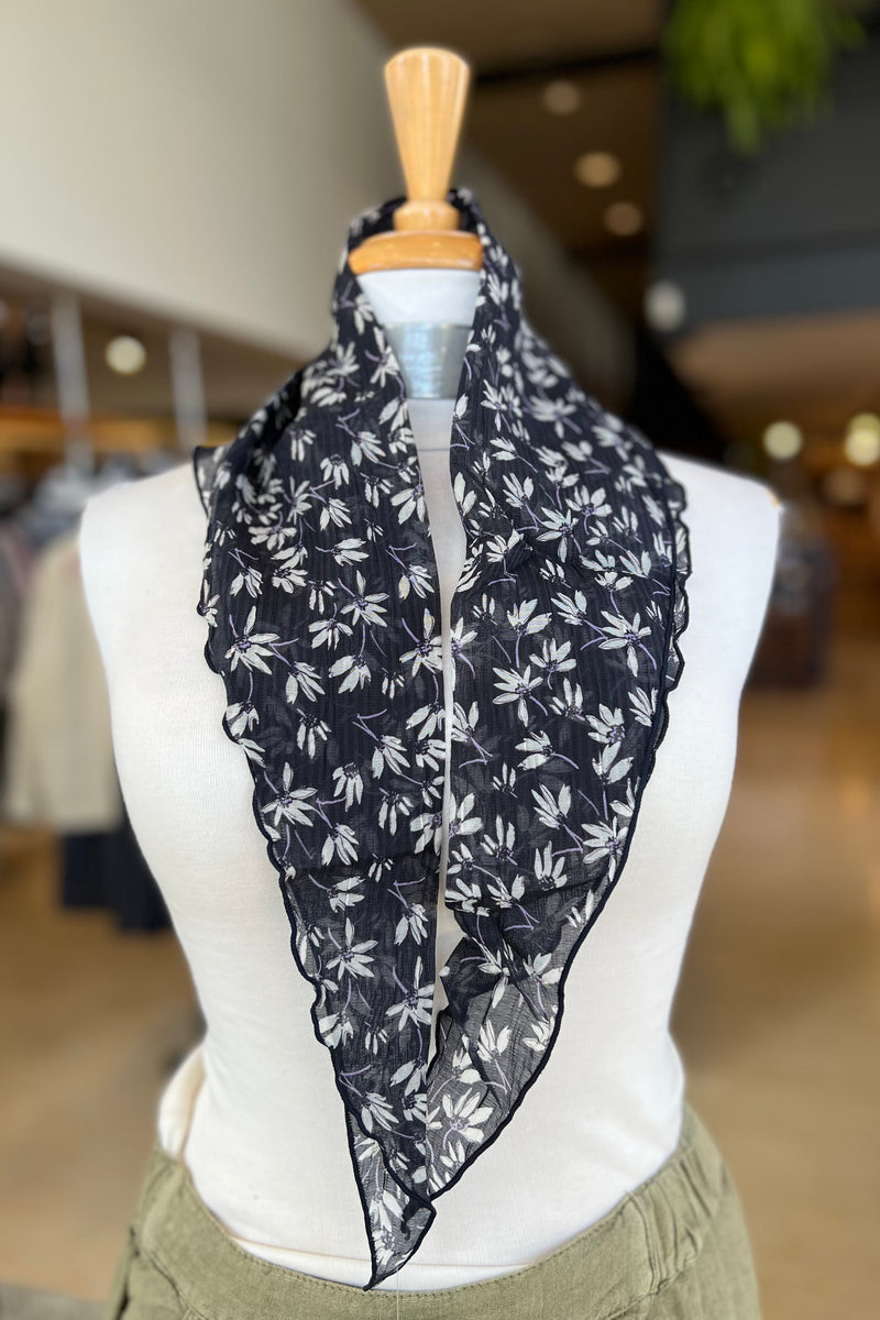 Scarvii Ruffled Floral Scarf