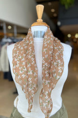 Scarvii Ruffled Floral Scarf