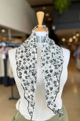 Scarvii Ruffled Floral Scarf