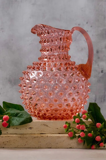 Handblown Hobnail Jug