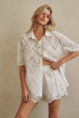 Lace Buttondown Shirt