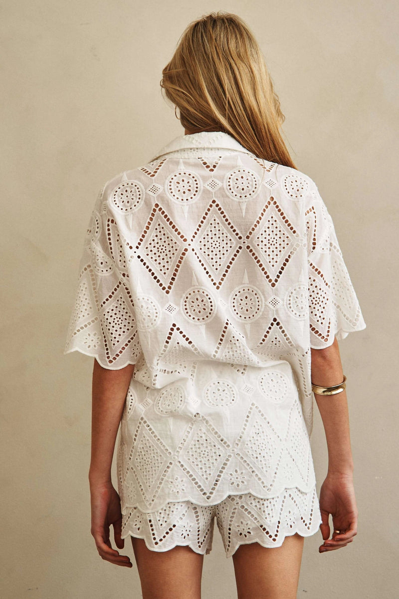 Lace Buttondown Shirt