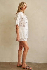 Lace Buttondown Shirt