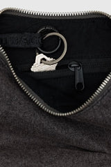 Small Denim Crescent Bag