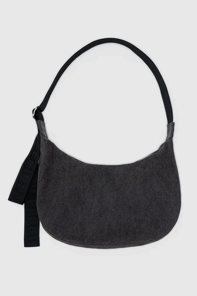 Medium Denim Crescent Bag
