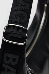 Medium Recycled Leather Crescent Bag