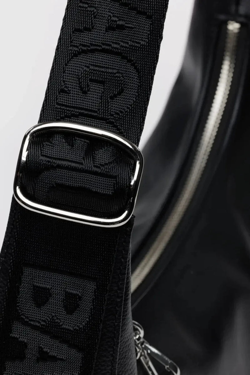 Medium Recycled Leather Crescent Bag