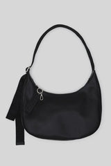 Medium Recycled Leather Crescent Bag