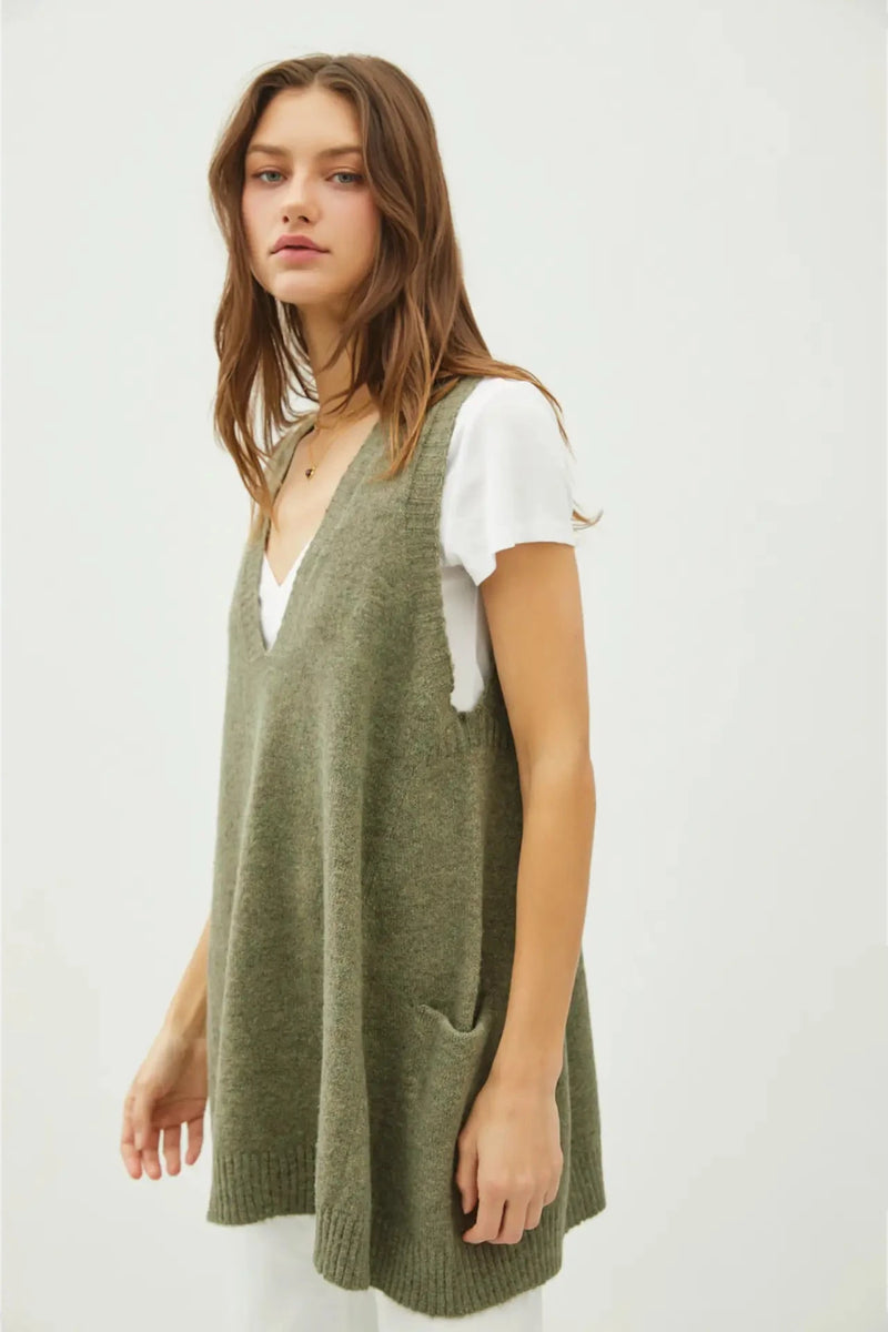 Oversized Sweater Vest