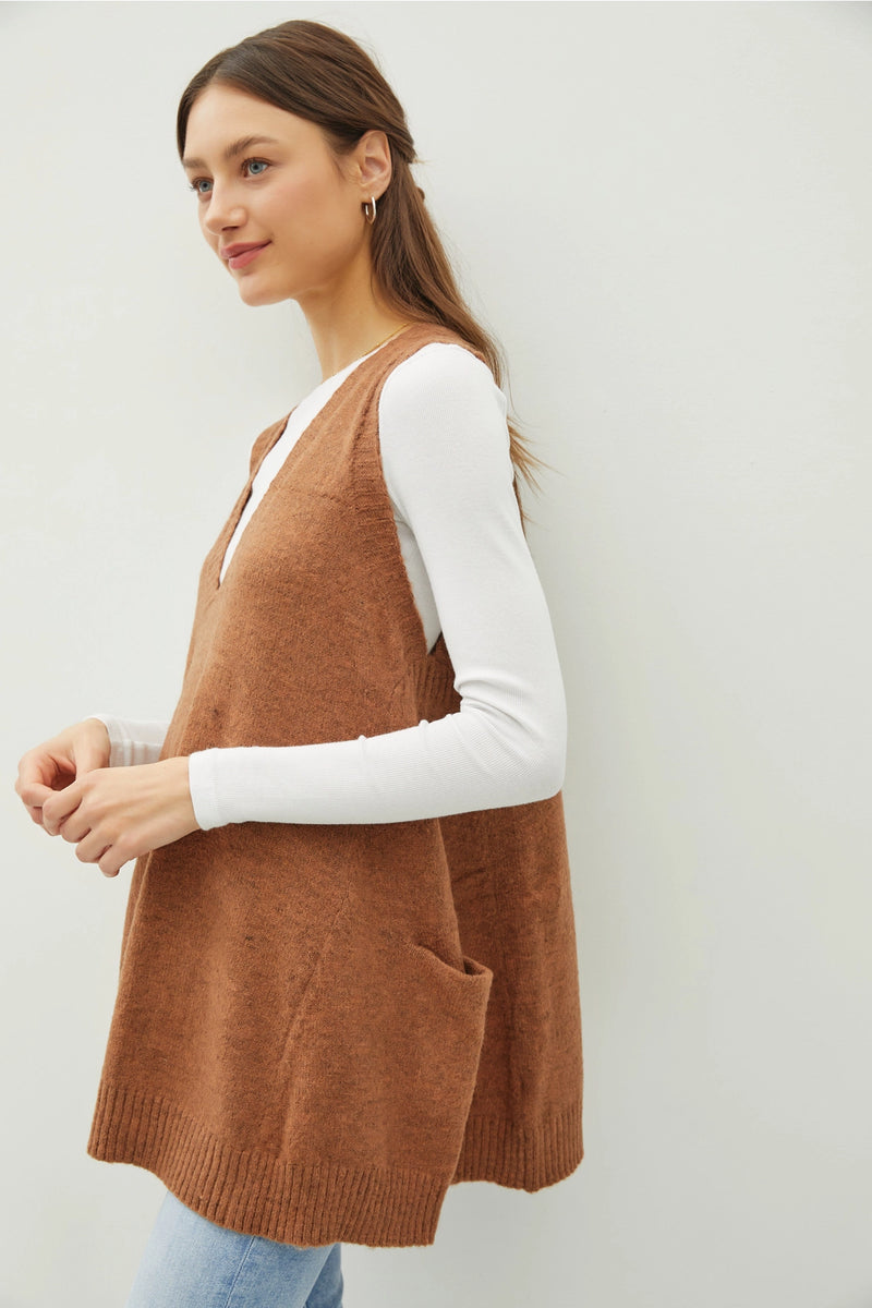 Oversized Sweater Vest