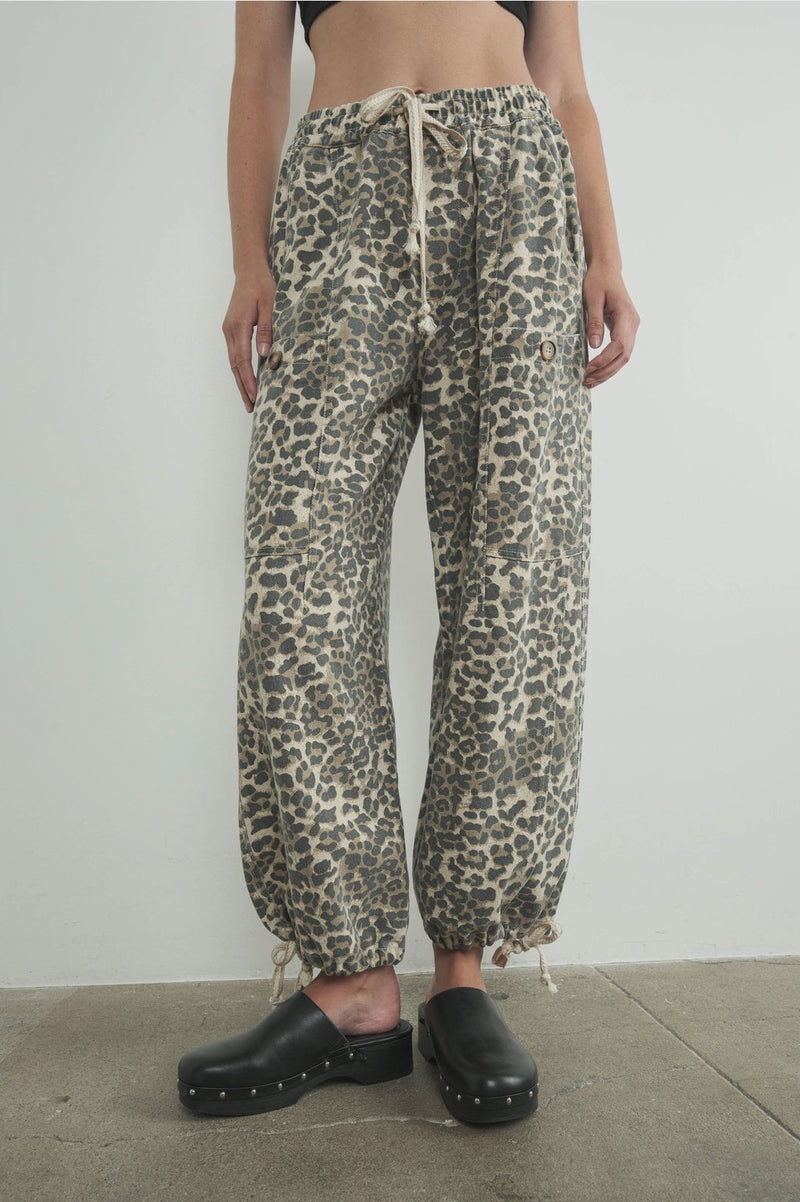 Leopard Pull On Pants