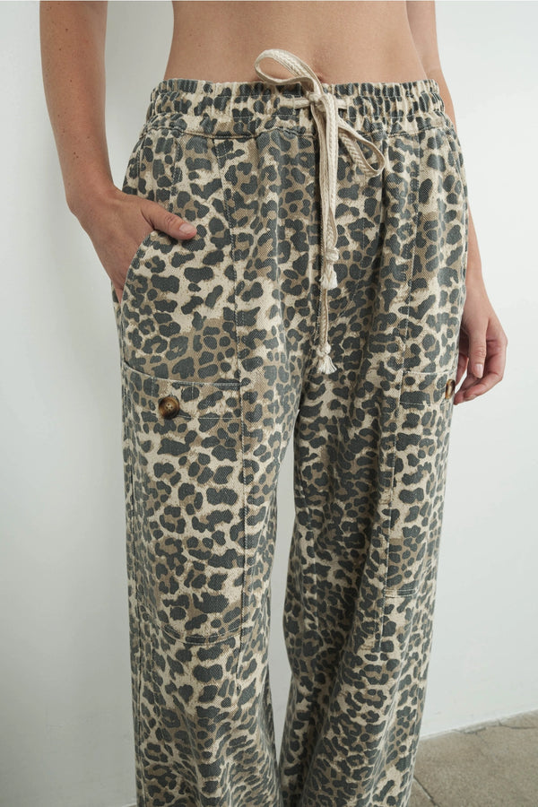 Leopard Pull On Pants
