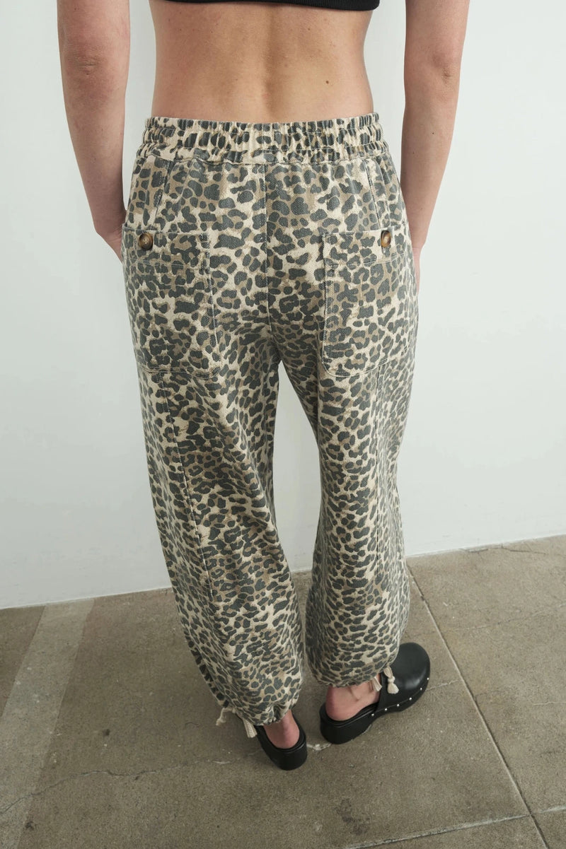 Leopard Pull On Pants