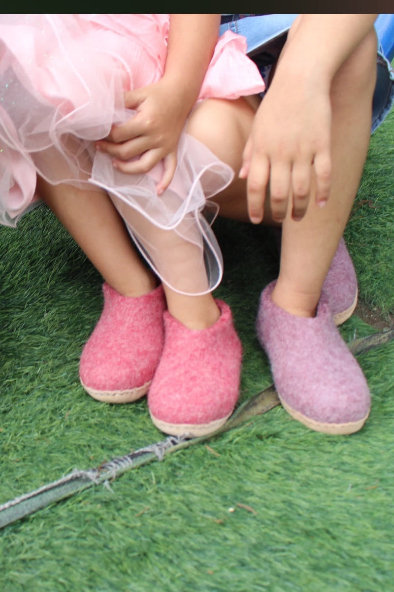 Kids Indoor Boot with Leather Sole