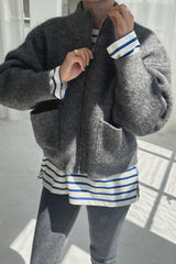 Alpaca Zip Front Jacket