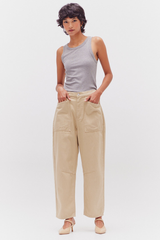Curved Denim Pant