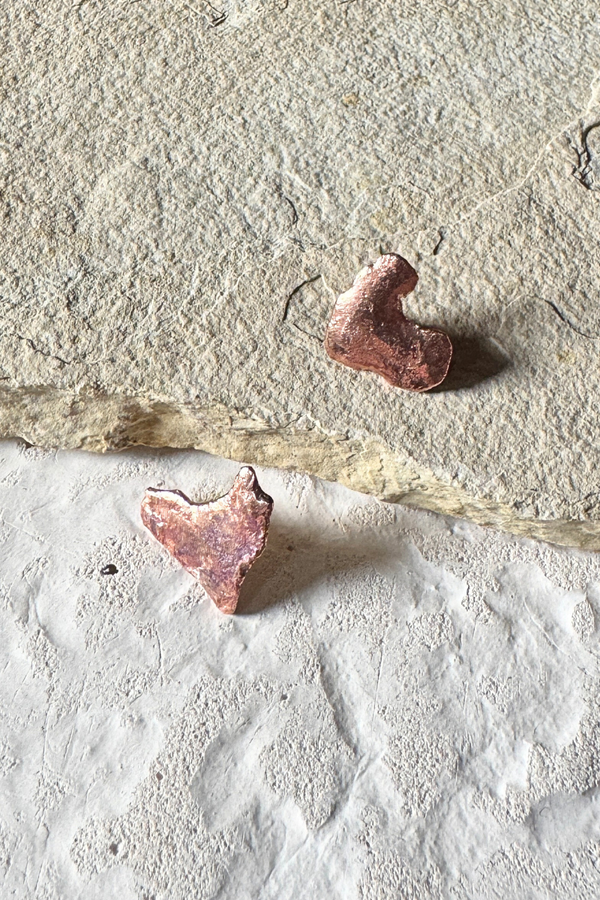 Gold Heart Studs