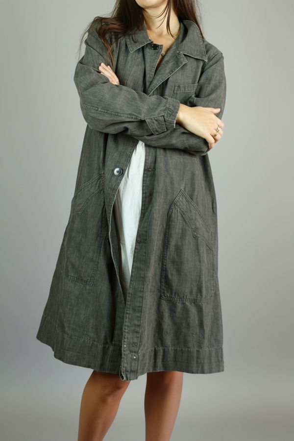Vintage French Linen Work Coat