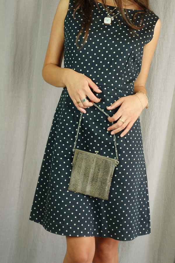 Vintage French Polka Dot Dress