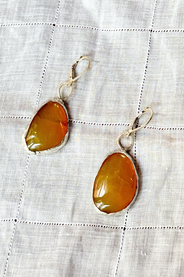 Fire Opal Earring