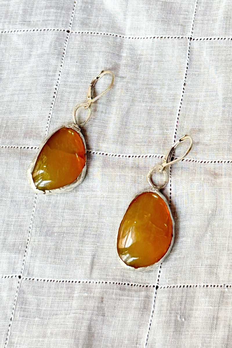Fire Opal Earring
