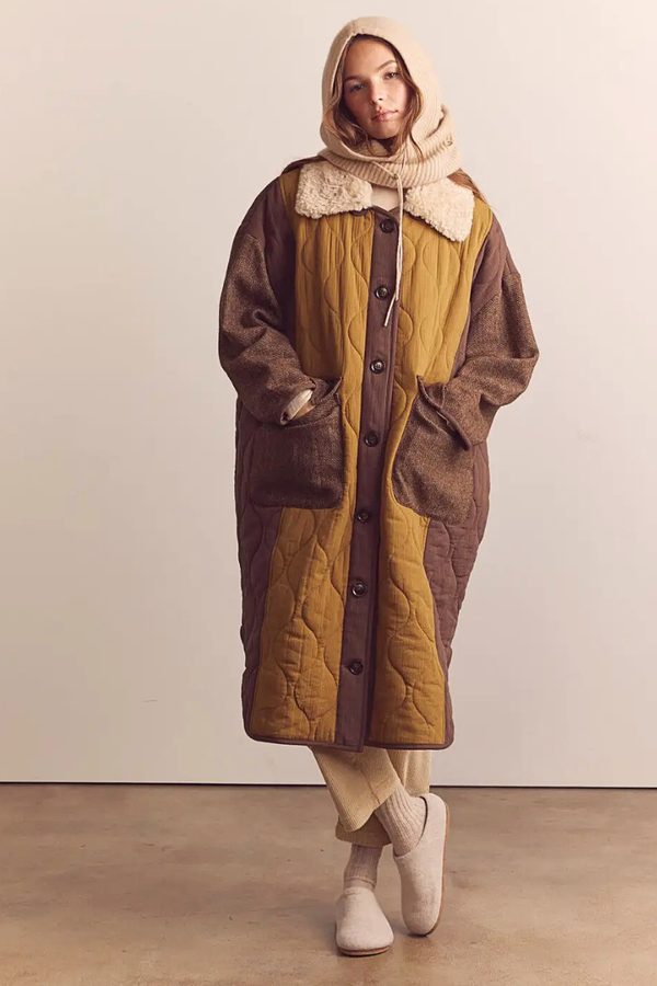 Patch Quilted Coat
