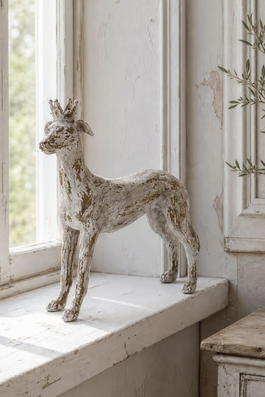 Dog w/Crown Figurine