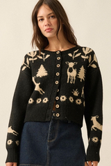 Forest Motif Cardigan
