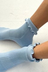 Ruffled Hugger Crew Sock