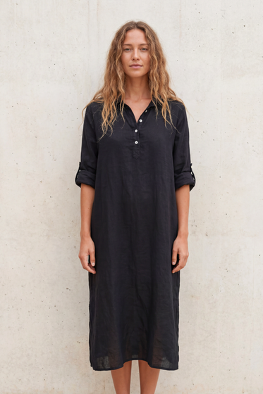 Collar Linen Dress