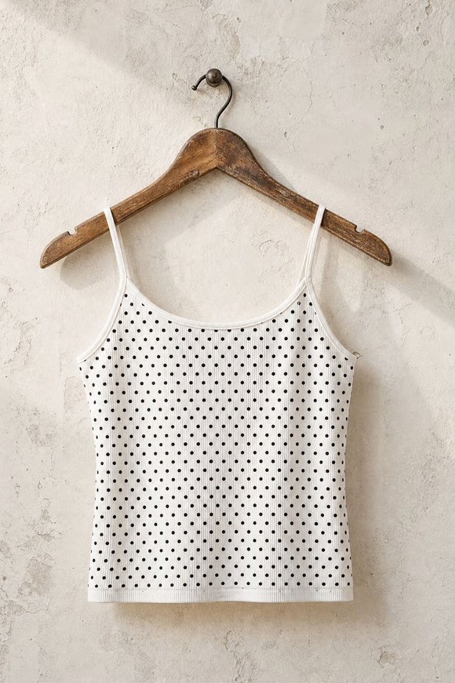 Black Polka Strap Cami