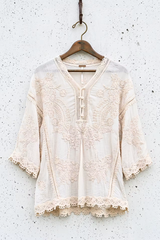 Embroidered Crochet Blouse