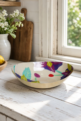 Painterly Floral Ceramic Bowl