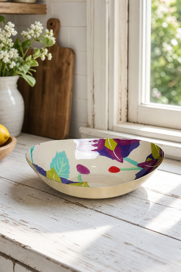 Painterly Floral Ceramic Bowl
