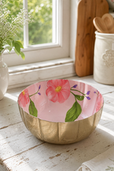 Butterfly Garden Glazed Ceramic Bowl