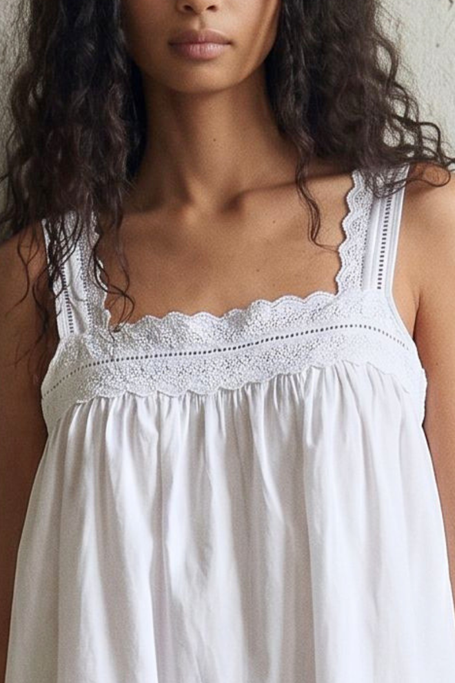 Maeve White Cotton Nightgown