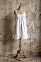 Madeline White Cotton Nightgown