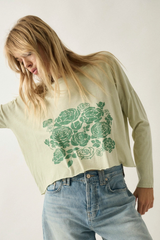 Vintage Roses Mineral-Washed Long-Sleeve