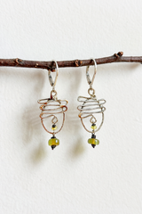 Organic Sterling + Opal Earring