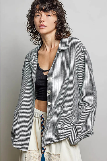 Lightweight Striped Shacket