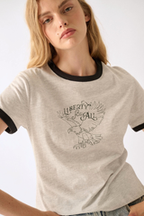Liberty For All Contrast Graphic Tee