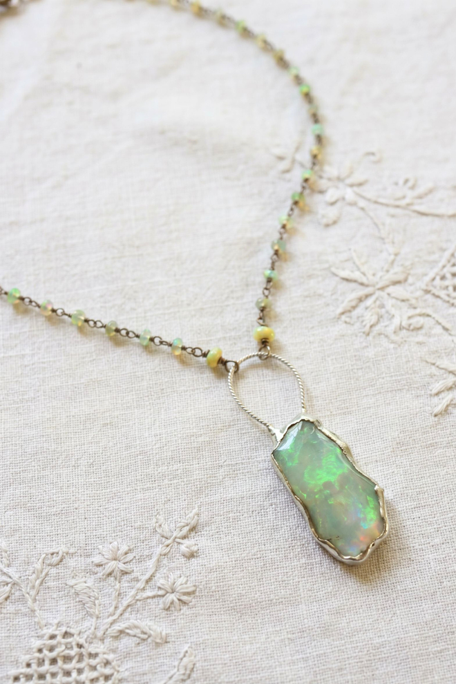 Raw Opal Ocean Necklace