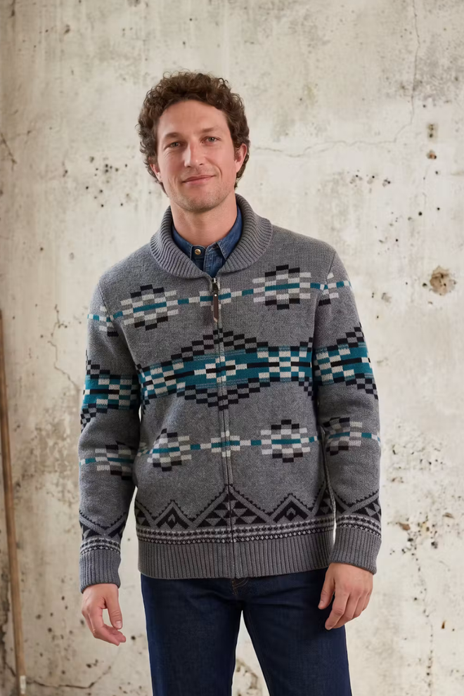 Lost Trail Lambswool Zip Cardigan